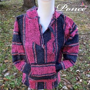 Boho hippie stripped hoodie